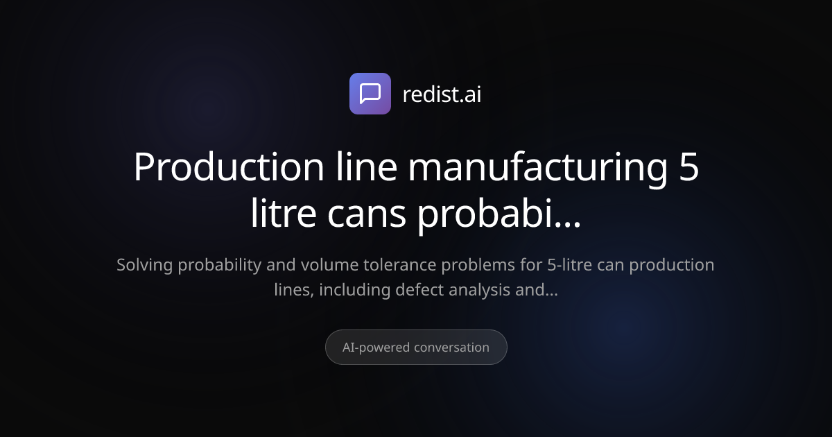 Production line manufacturing 5 litre cans... | redist.ai